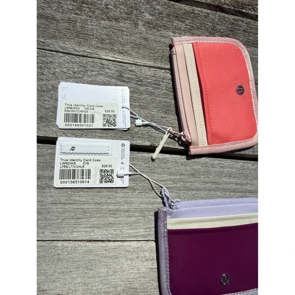 Lululemon True Identity Card Case Bundle 2 NWT Lavender Frost & Pink Mist